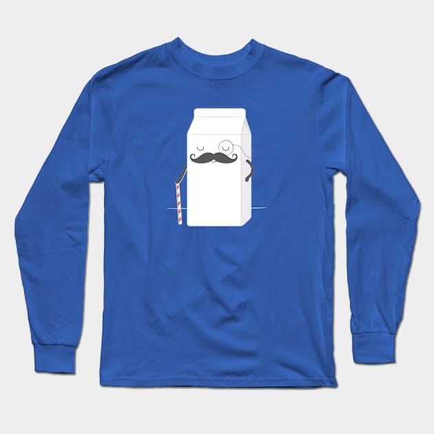 sir milk moustache Long Sleeve T-Shirt by kimvervuurt